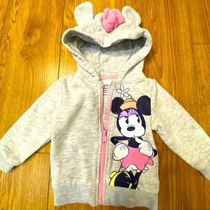 Disney Minnie Hoodie. Size 9-12 MTHS.